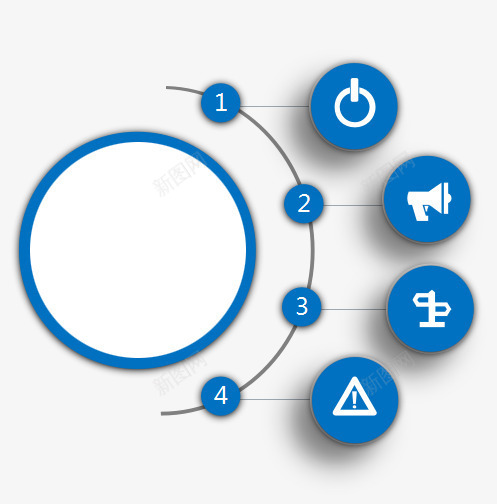 ppt蓝色圆边框png免抠素材_88icon https://88icon.com ppt边框 创意ppt图表 商务信息图表 商务图表