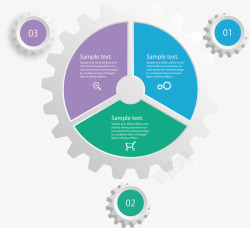 齿轮信息图表矢量图素材