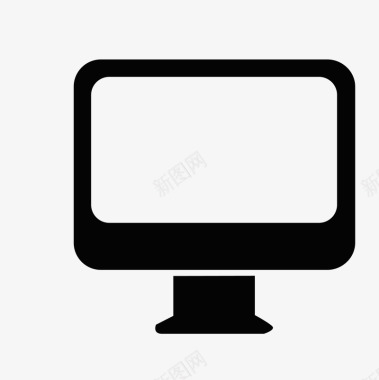 黑白色电脑显示器标识图标图标
