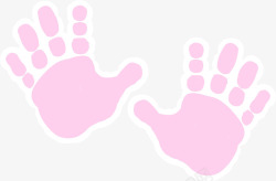 粉色手印粉色漂亮手印高清图片