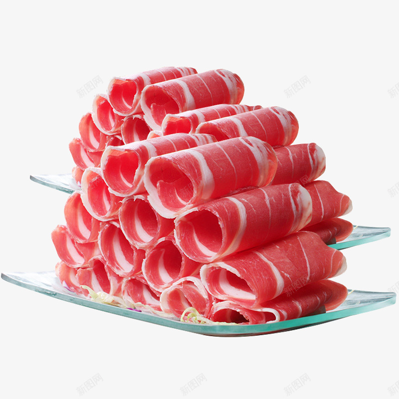 两盘羊肉卷png免抠素材_88icon https://88icon.com 产品实物图 火锅食材 羊肉卷 食物