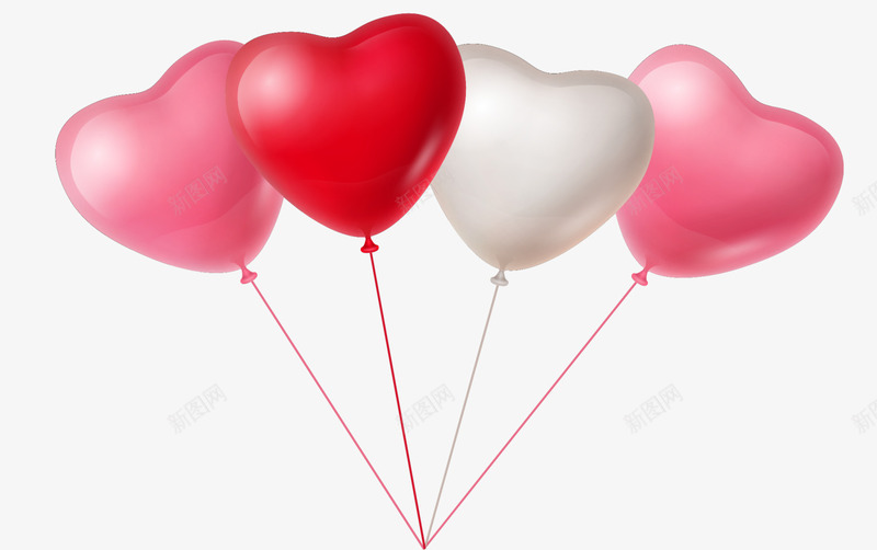 情人节多彩爱心气球png免抠素材_88icon https://88icon.com 创意气球 多彩气球 多彩爱心 情人节气球 爱心气球 爱情