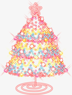 漂亮的粉色圣诞树素材