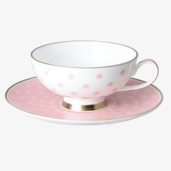 粉色咖啡碟咖啡杯素材