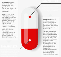 红白相间药丸图表素材