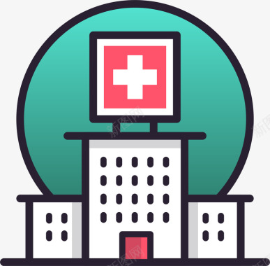 医疗网页医院建筑logo图标图标