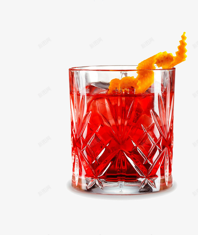 红色橙皮饮料png免抠素材_88icon https://88icon.com 产品实物 冷饮 橙皮 玻璃杯 红色 饮料