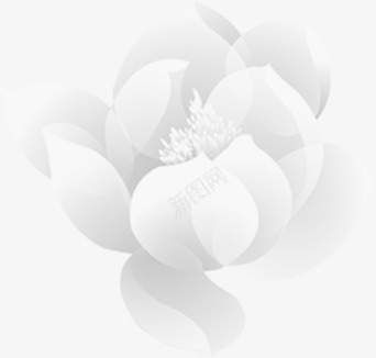 白色模糊花朵创意png免抠素材_88icon https://88icon.com 创意 模糊 白色 花朵