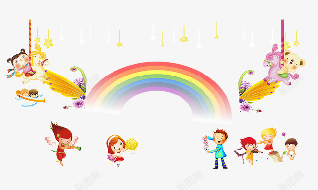 小人物png免抠素材_88icon https://88icon.com 七色彩虹 中国娃娃 卡通人物 卡通小动物 小人物 彩虹