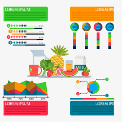 食物营养信息图矢量图素材