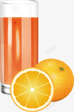 橙汁矢量图素材
