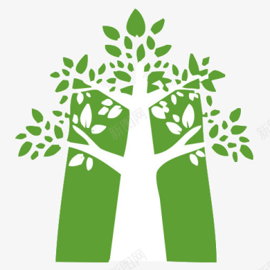 绿色能源图标树木LOGO图标图标