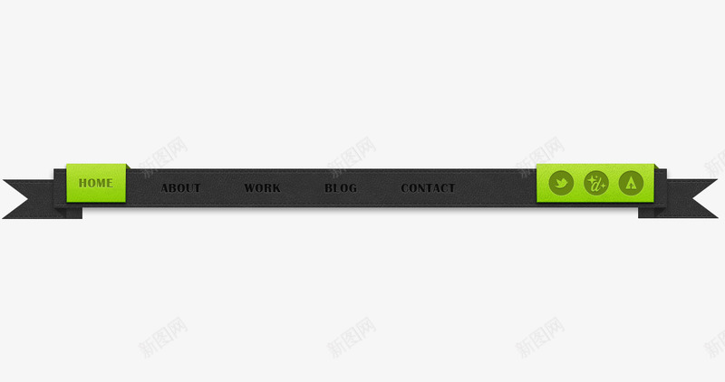 导航栏png免抠素材_88icon https://88icon.com 导航栏 深色系列 简约 网页元素