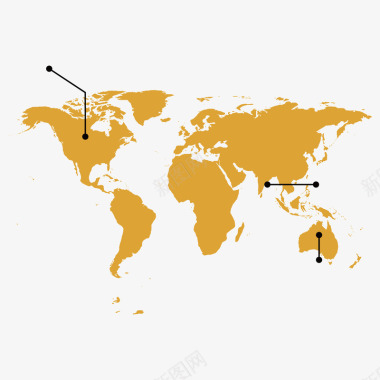 扩散地图黄色地图矢量图图标图标