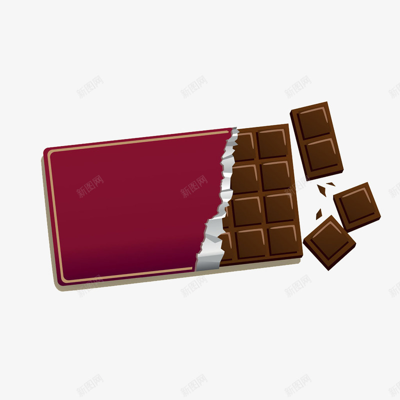 撕开的巧克力png免抠素材_88icon https://88icon.com 巧克力 点心 牛奶巧克力 甜品