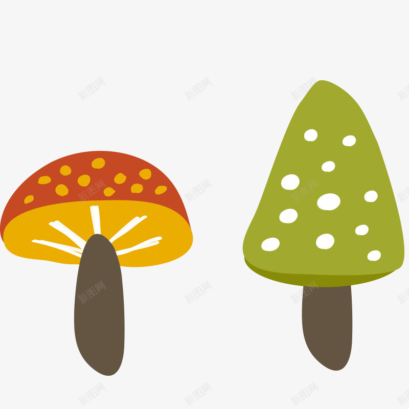 卡通扁平化可爱动物欢乐多彩png免抠素材_88icon https://88icon.com 动物 卡通 可爱 多彩 扁平化 欢乐 蘑菇