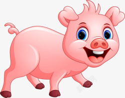 粉红色可爱小猪素材