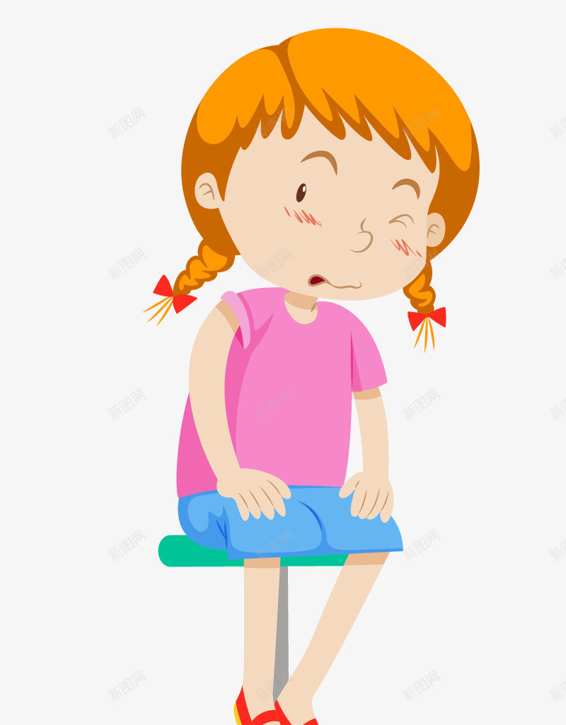 坐在椅子上的女孩png免抠素材_88icon https://88icon.com 卡通 女孩 插图 椅子 漂亮的 疼痛的 难受的