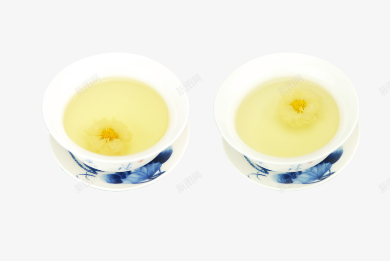 菊花茶图png免抠素材_88icon https://88icon.com 卡通 手绘 杯子 碟子 花纹 茶 菊花 蓝色 黄色