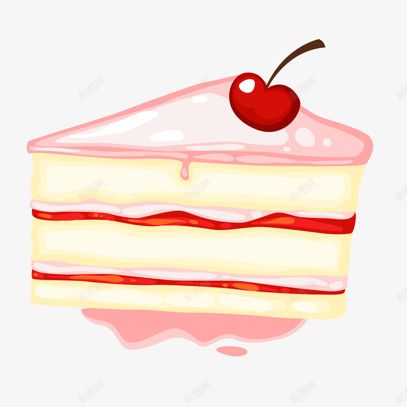 卡通水果蛋糕矢量图ai免抠素材_88icon https://88icon.com 517吃货节 卡通 水果 甜品 蛋糕设计 食物设计 矢量图