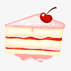 水彩蛋糕吃货节卡通水果蛋糕矢量图高清图片