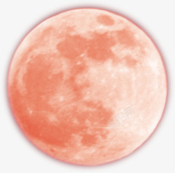 粉色圆形月亮创意素材