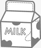 夏日卡通创意合成牛奶盒素材