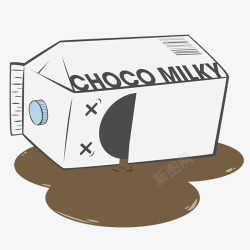 中毒的巧克力牛奶素材