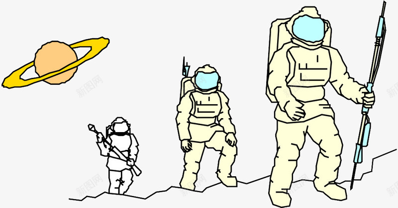 扁平化航天员png免抠素材_88icon https://88icon.com 宇宙 星空 航天员