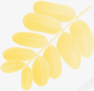 黄色模糊花纹树叶素材