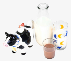 奶牛玩具玻璃杯子素材