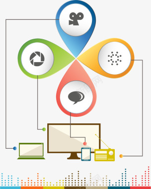 电脑信息PPT可视化元素矢量图图标图标