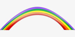 七色彩虹拱桥素材