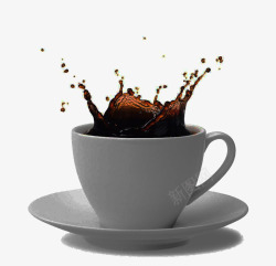 激荡激起水花的咖啡高清图片
