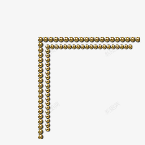金属珠子边框png免抠素材_88icon https://88icon.com PNG 免费PNG 漂亮 精致 金色