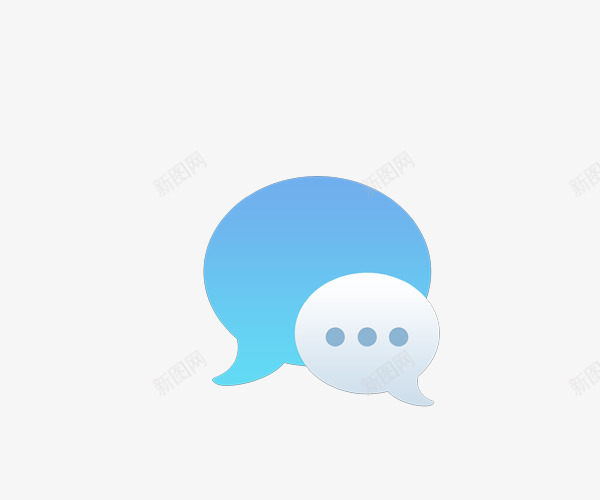 微信对话框png免抠素材_88icon https://88icon.com 信息 对话框 微信 蓝色