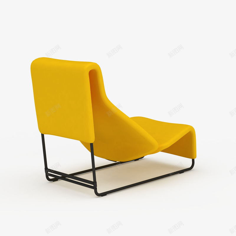 创意个性黄色沙发png免抠素材_88icon https://88icon.com 个性 创意 实物 沙发 躺椅 黄色