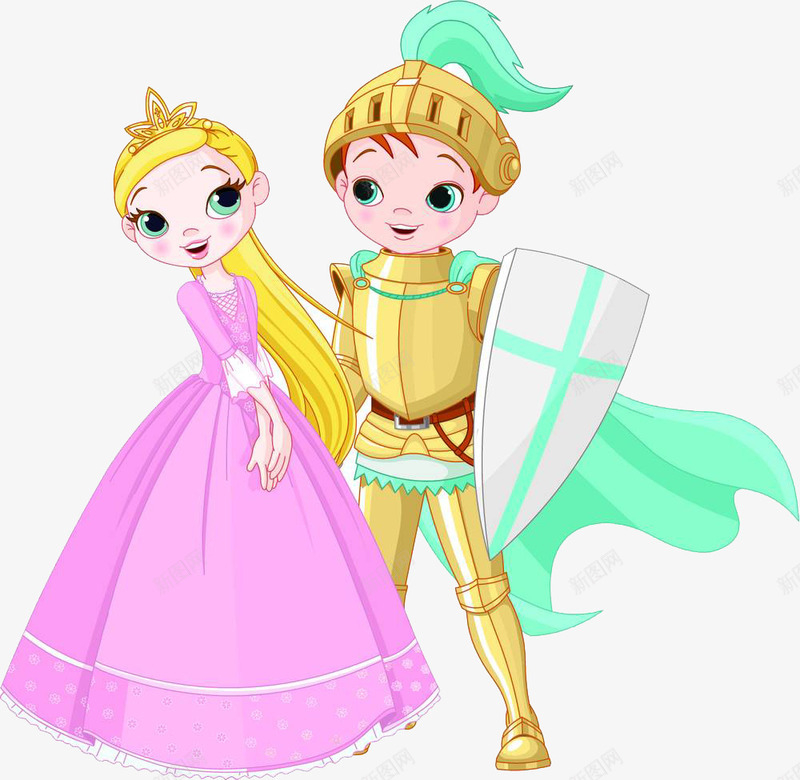 手拿盾牌的王子与公主png免抠素材_88icon https://88icon.com 公主 公主剪影 卡通 女子 好看 标致 格格 水灵 清秀 漂亮的 王子 相貌出众 美丽 美丽的