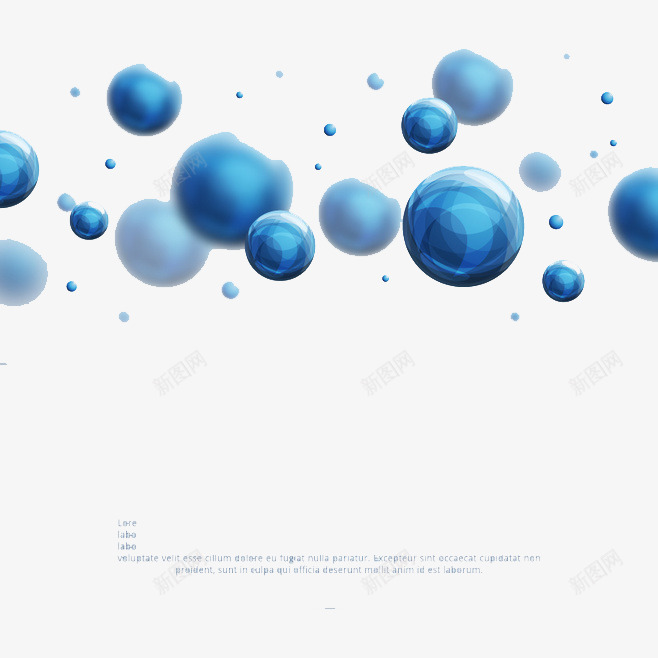 漂浮蓝色珠子png免抠素材_88icon https://88icon.com 彩球 模糊 漂浮素材 珠子素材 蓝色