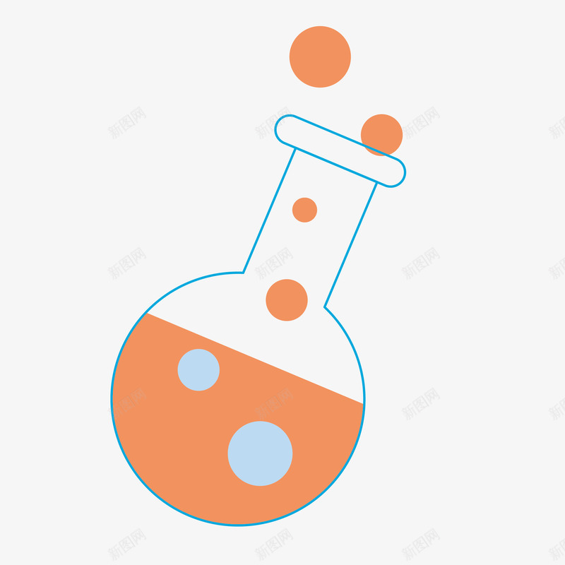 化学实验液体实验瓶png免抠素材_88icon https://88icon.com 化学 化学用品 实验 实验瓶 橘色液体 玻璃瓶 简图
