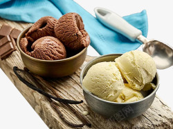 高脂巧克力奶油冰淇淋高清图片