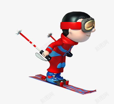 滑雪的小人png免抠素材_88icon https://88icon.com 小人 滑雪 红色 雪橇