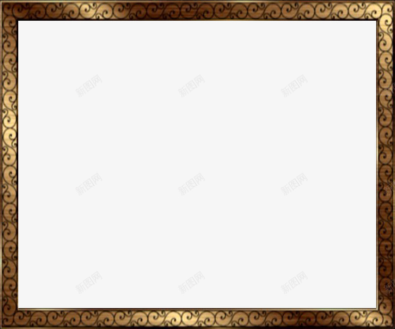 金属质感相框边框png免抠素材_88icon https://88icon.com 相框 边框 金属