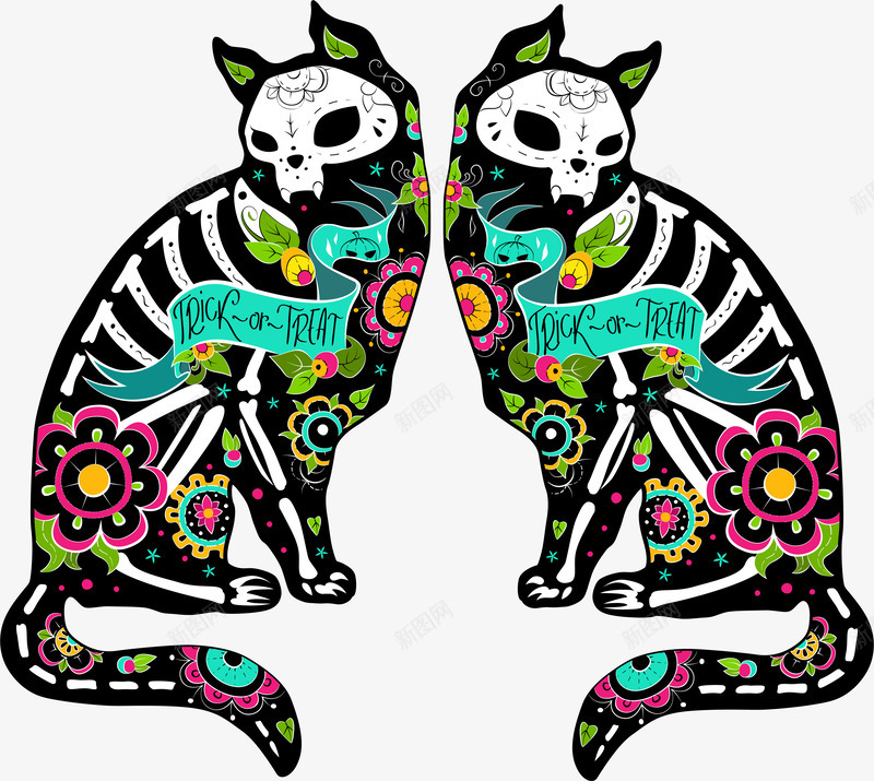 墨西哥风格猫咪装饰矢量图eps免抠素材_88icon https://88icon.com 墨西哥 墨西哥风格 猫咪 猫咪个性 矢量图形 装饰 装饰设计 设计 设计风格 风格 矢量图