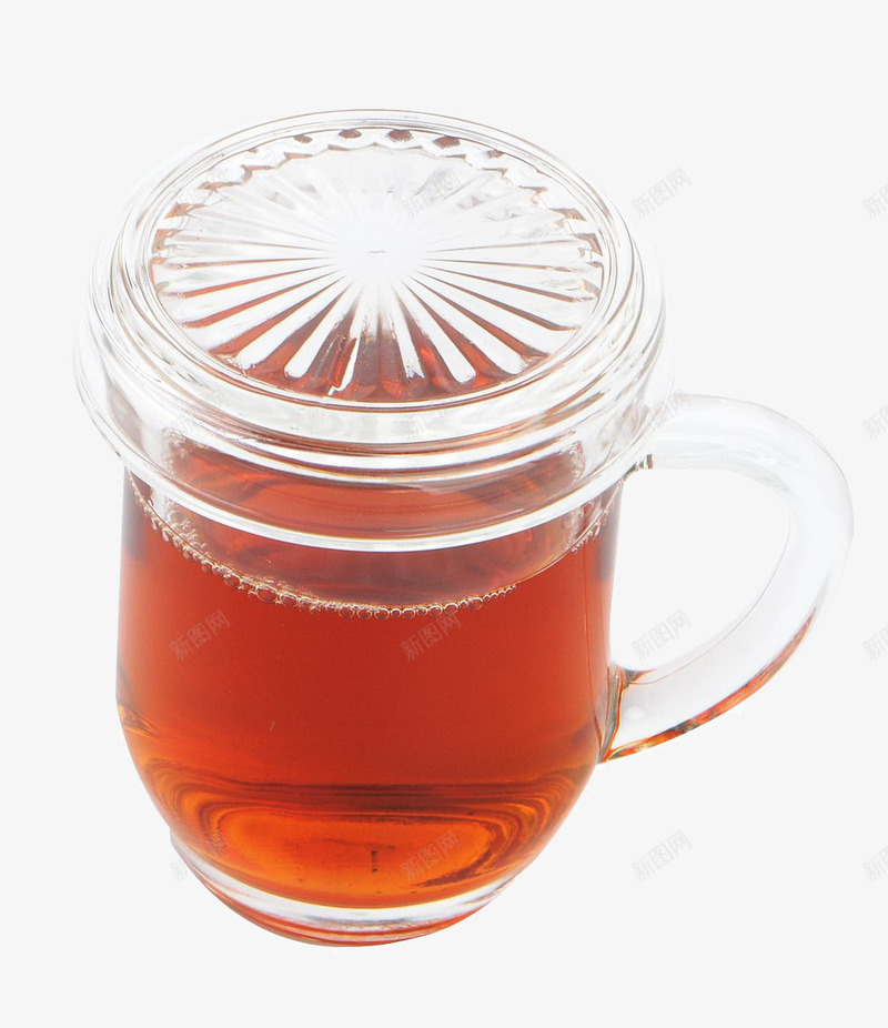 玻璃泡茶杯png免抠素材_88icon https://88icon.com 产品实物 杯子 泡茶 玻璃 玻璃茶杯 盖子 红茶