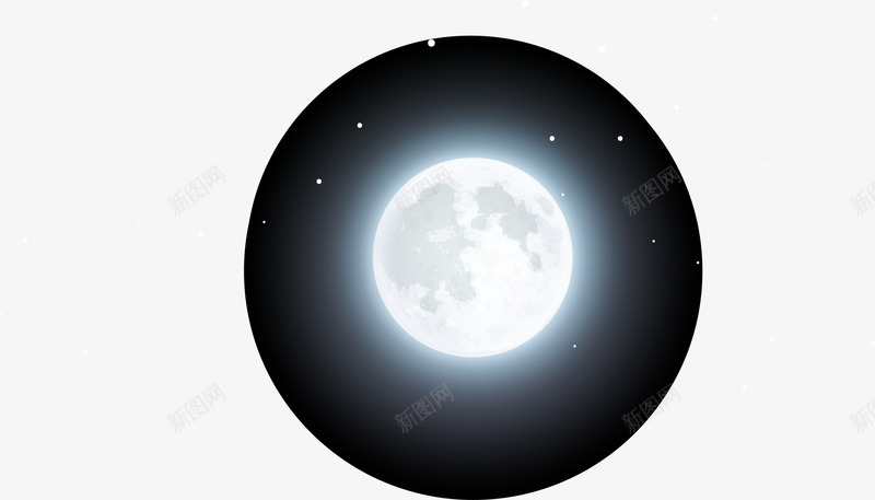 蓝色清新月亮png免抠素材_88icon https://88icon.com 免抠PNG 星空 月亮 清新 美丽 蓝色 装饰图案