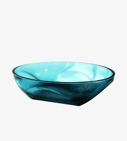 蓝色玻璃肥皂盒碗状素材