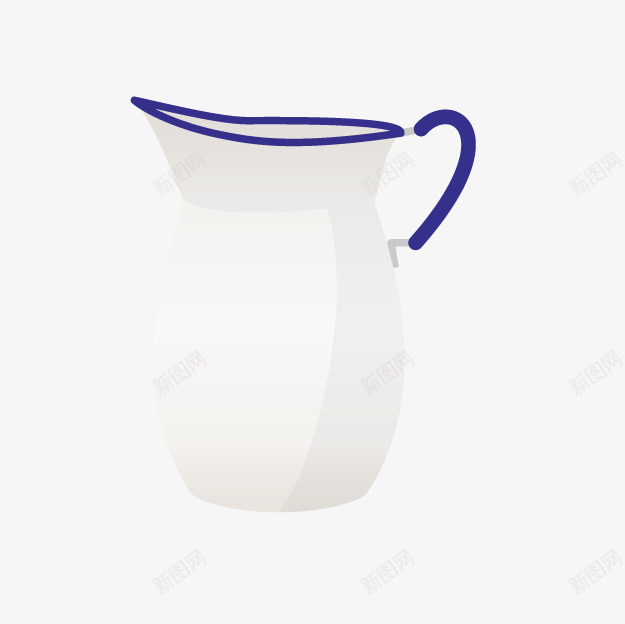 卡通白色牛奶壶png免抠素材_88icon https://88icon.com 卡通厨具 卡通牛奶壶 室内摆设 白色牛奶壶