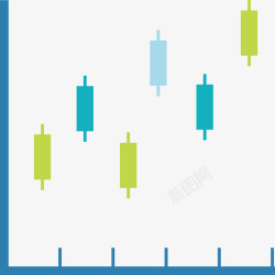 走线卡通蓝色股市图表高清图片