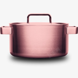 粉色金属拉丝汤锅素材